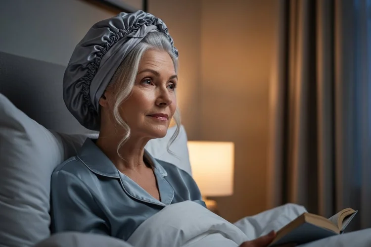 Fine hair protected overnight, smooth and voluminous.