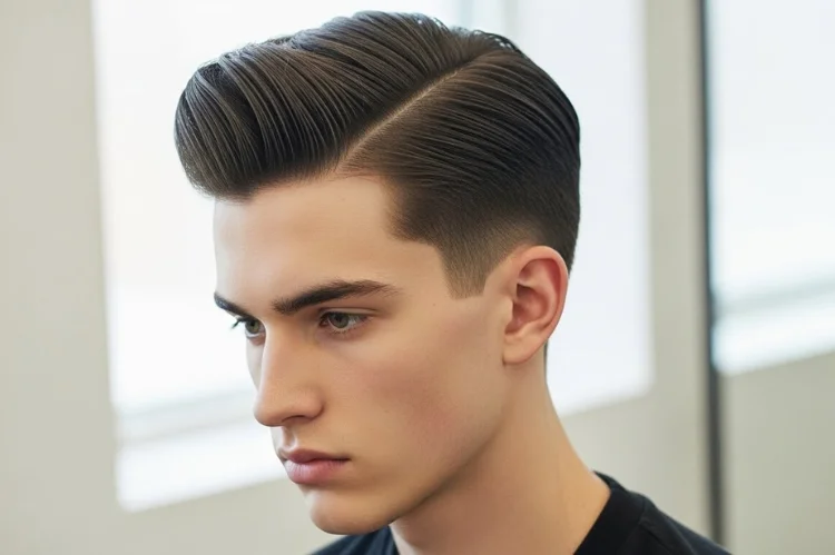 Root-lift focused haircut on straight hair, long-lasting height and structure.