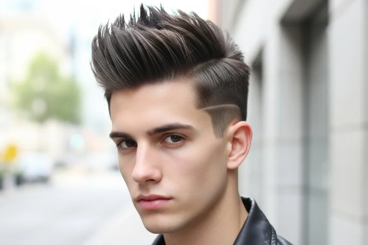 Modern textured spikes on straight hair, controlled sharpness, updated 2000s style.