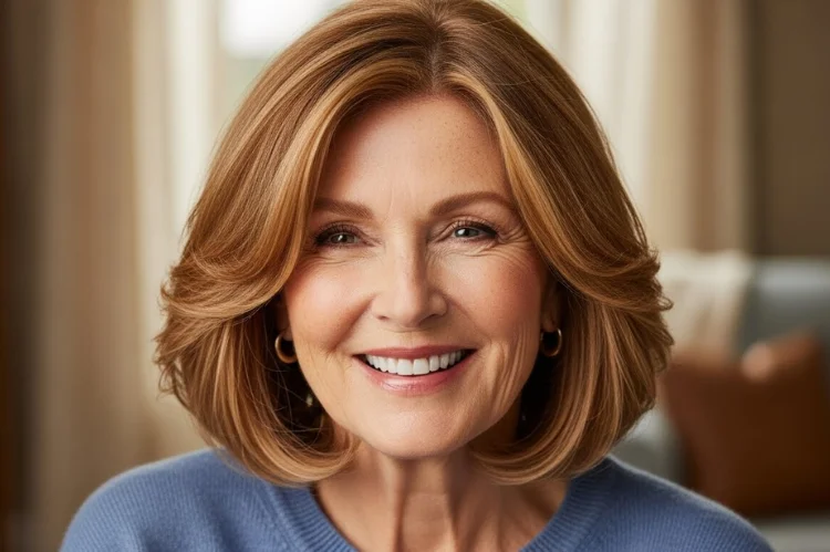 Fine hair enhanced with lowlights for thickness.