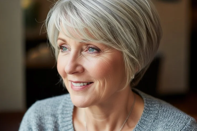 A pixie-bob hybrid haircut creating dimension and versatility on fine hair.