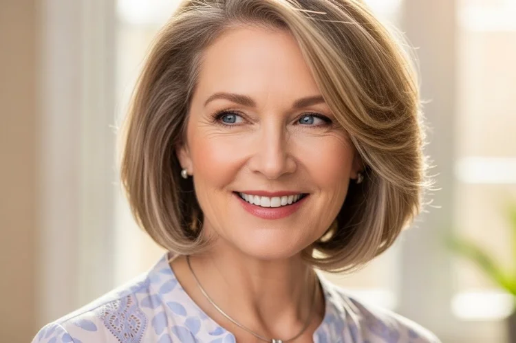 Fine hair looking smooth and controlled in winter dryness.