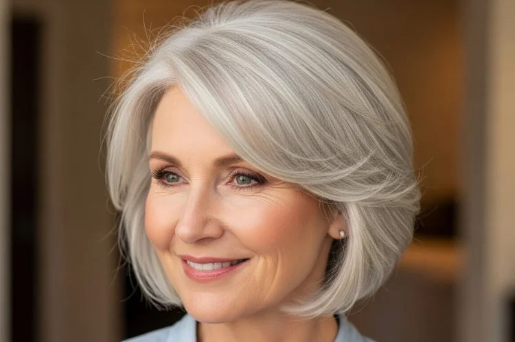 Fine hair styled with subtle grip and lift from texturizing powder. Clean salon look.