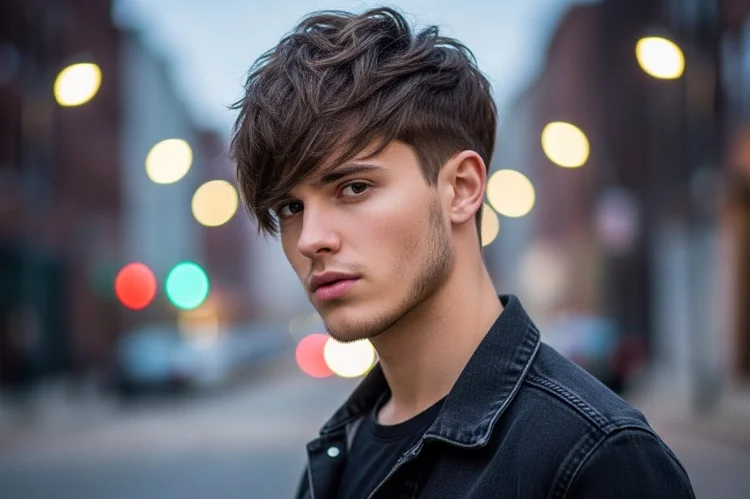 Modern wolf cut adapted for straight hair, edgy yet wearable.