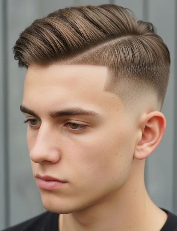 Template fade haircut middle part fade haircut 