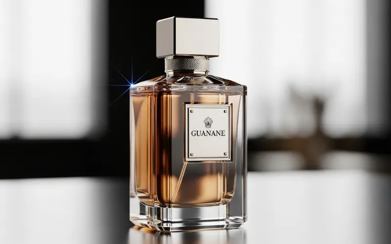 close-up perfume bottle.