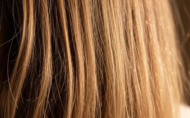 dry fine hair hydration concept, soft smooth ends, healthy texture, close-up.